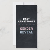 Honkbal Geslacht onthullen uitnodiging, blauw of r (Achterkant)