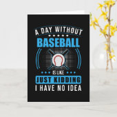 Honkbal Gezegde Grappig Kaart (Gele Bloem)