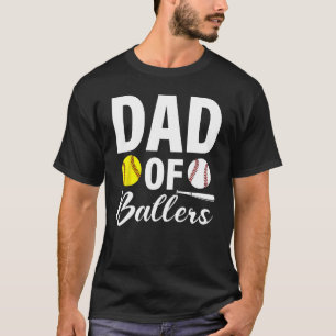 Honkbal Gezegde Papa van Ballers T-shirt