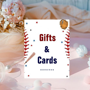 Honkbal Gift en Kaart Verjaardag Baby shower Favor Reclamebord Met Voetstuk