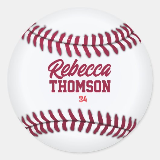 Honkbal Gift Label voor individuele speler Gifts (Voorkant)