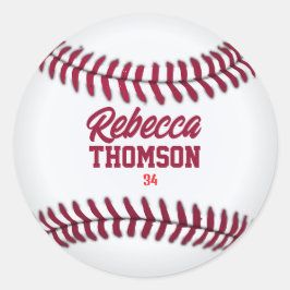 Honkbal Gift Label voor individuele speler Gifts