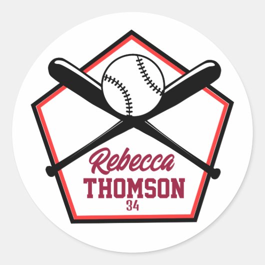 Honkbal Gift Label voor individuele speler Gifts (Voorkant)