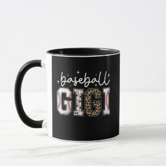 Honkbal Gigi Luipaardprint Coquette Boog Mok
