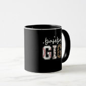 Honkbal Gigi Luipaardprint Coquette Boog Mok (Voorkant rechts)