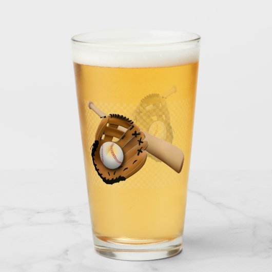 Honkbal Glas (Voorkant gevuld)