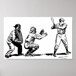  honkbal grafisch poster
