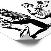  honkbal grafisch poster (Hoek)