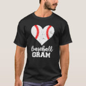 Honkbal Gram Grappig Baseball Hart Oma Gram T-shirt (Voorkant)