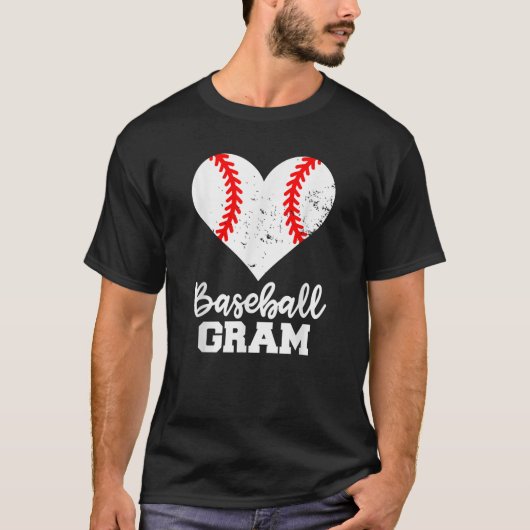 Honkbal Gram Grappig Baseball Hart Oma Gram T-shirt (Voorkant)