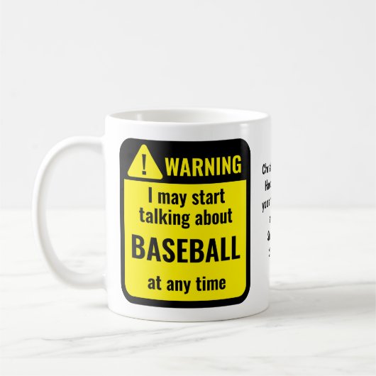 Honkbal Grappig Gepersonaliseerd Koffiemok (Links)