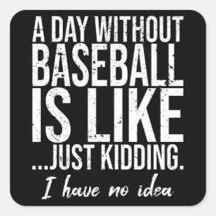 Honkbal grappig sport cadeau idee vierkante sticker