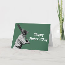  honkbal grappige kat Vaderdag