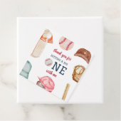 Honkbal Grote Een Jongen 1e Verjaardag Bedankjes Labels (In situ)