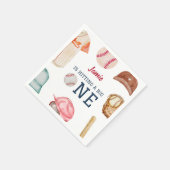 Honkbal Grote Een Jongen 1e Verjaardag Servet (Hoek)