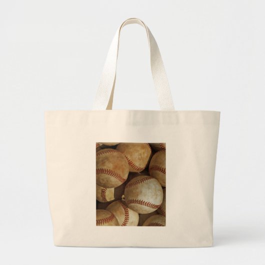 Honkbal Grote Tote Bag (Voorkant)