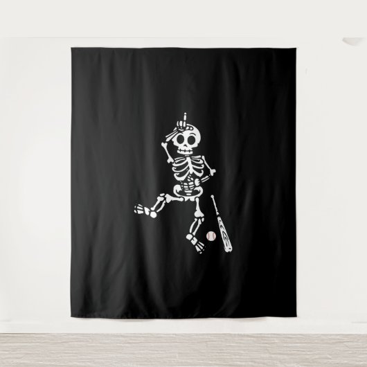 Honkbal Halloween honkbal Wandkleed (Voorkant)