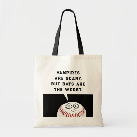 honkbal Halloween Tote Bag (Voorkant)