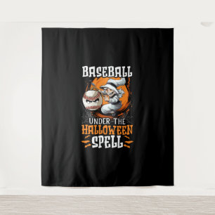 Honkbal Halloween Trick or treat honkbalspeler Wandkleed