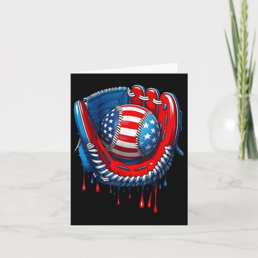 Honkbal handschoen Drip Boy Ice Cream Patriotic Us Kaart (Voorkant)