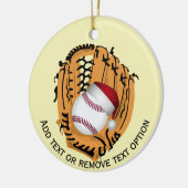 Honkbal, handschoen, slaghouten Kerstmis Keramisch Ornament (Links)