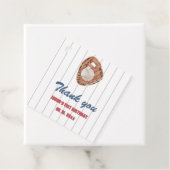 Honkbal handschoen vierkant Favoriet Tag Bedankjes Labels (In situ)