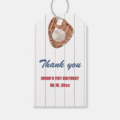 Honkbal handschoen vierkant rechthoek Label Cadeaulabel (Voorkant)