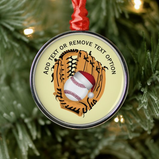 Honkbal, Handschoen, Vleermuizen Kerstmis Metalen Ornament (Boom)