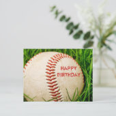 Honkbal Happy Birthday Briefkaart (Staand voorkant)