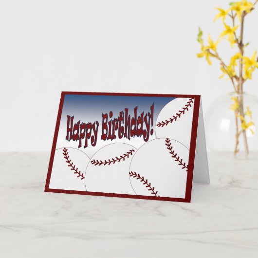 Honkbal - Happy Birthday van de grootste fan! Kaart (Gele Bloem)