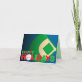 Honkbal Happy Holiday Kaart (Voorkant)