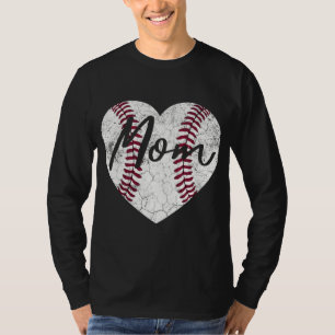Honkbal Hart Moeder Vrouwen Softbal Vrouw Moeder's T-shirt