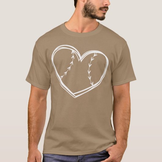 Honkbal Hart Sport T-shirt (Voorkant)