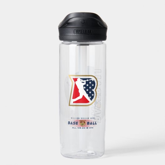 Honkbal held met Million Dollar Arm | 20 oz Waterfles (Achterkant)