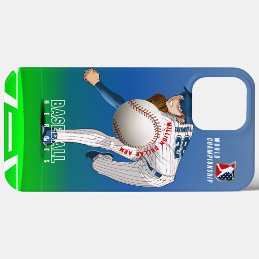 Honkbal held met Million Dollar Arm | Case-Mate iPhone Case (Achterkant (horizontaal))