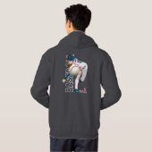 Honkbal held met Million Dollar Arm | MANNEN Hoodie (Achterkant volledig)