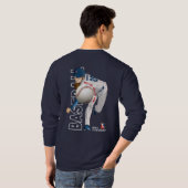 Honkbal held met Million Dollar Arm | met lange mo T-shirt (Achterkant volledig)