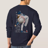 Honkbal held met Million Dollar Arm | met lange mo T-shirt (Achterkant)