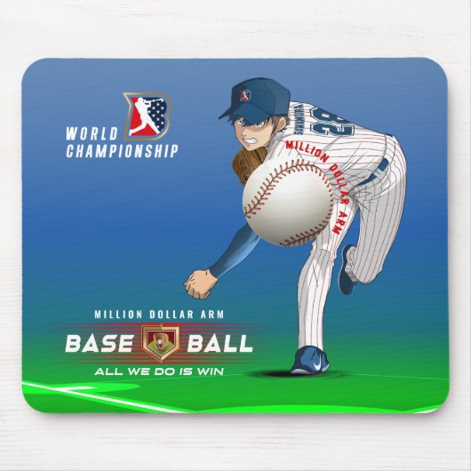 Honkbal held met Million Dollar Arm | Muismat (Voorkant)