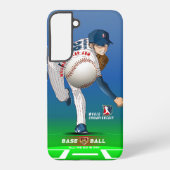 Honkbal held met Million Dollar Arm | Samsung Galaxy Hoesje (Achterkant)