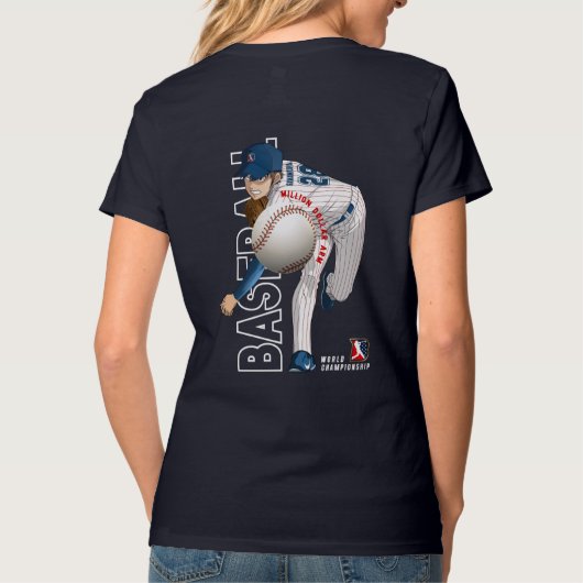 Honkbal held met Million Dollar Arm | V-hals T-shirt (Achterkant)