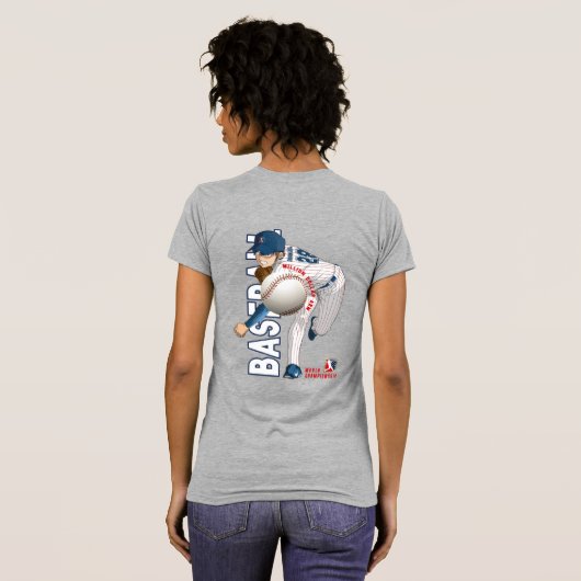 Honkbal held met Million Dollar Arm | Vrouwen T-shirt (Achterkant volledig)