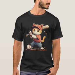 Honkbal Heren, Dames & Kids Kat Honkballer T-shirt