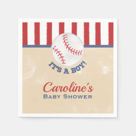 Honkbal Het is een Boy Baby shower servet