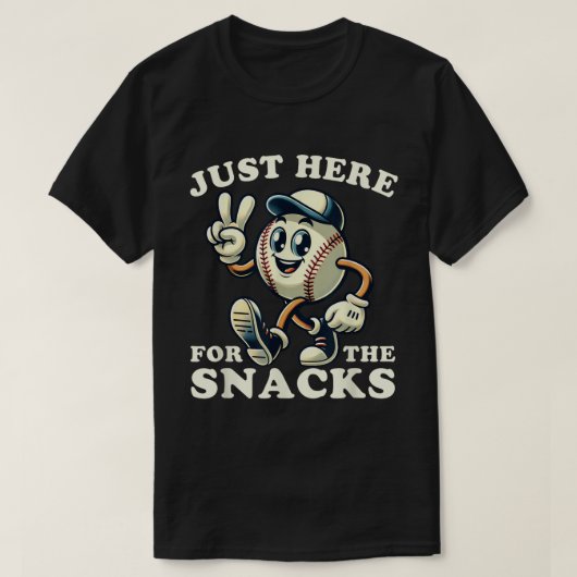 Honkbal hier voor de sportfan van Snacks T-shirt (Design voorkant)