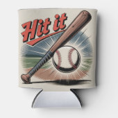  honkbal "Hit It" Retro Sports Blikjeskoeler (Voorkant)