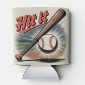  honkbal "Hit It" Retro Sports Blikjeskoeler (Achterkant)