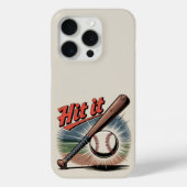 honkbal "Hit It" Retro Sports Case-Mate iPhone Case (Achterkant)