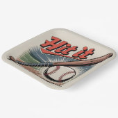 honkbal "Hit It" Retro Sports Papieren Bordje (Gebogen)
