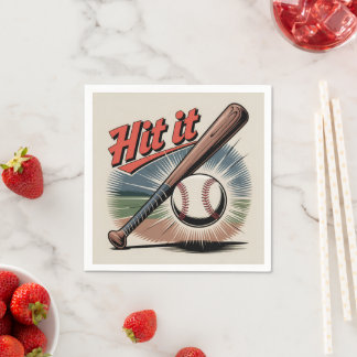 honkbal "Hit It" Retro Sports Servet